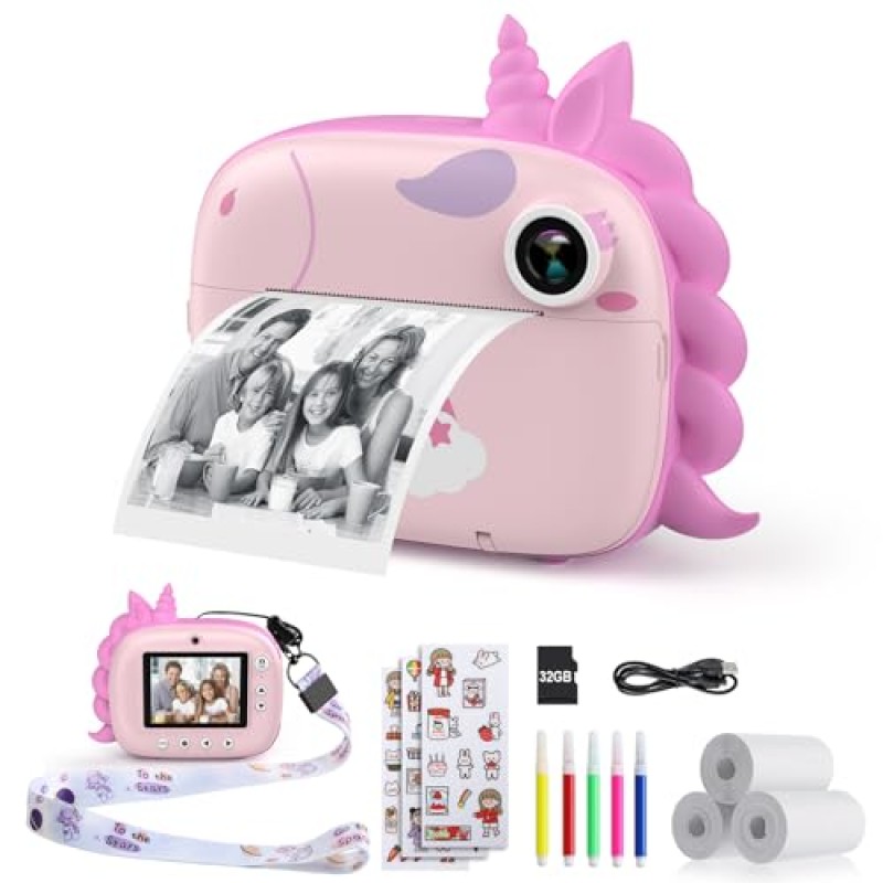 HiMont Kids Instant Print Camera