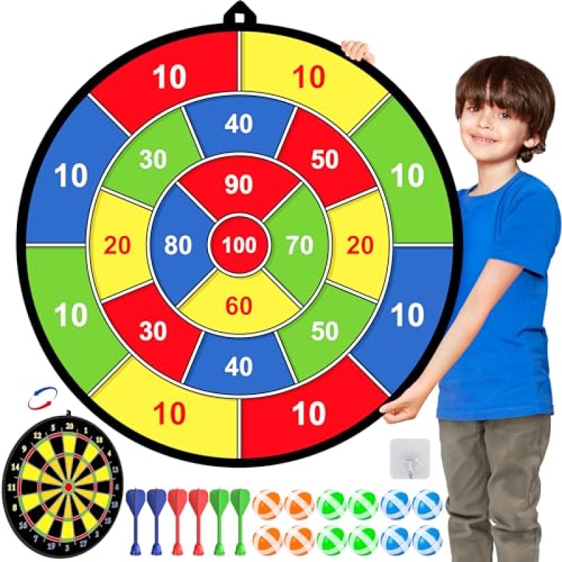 FHNSEL Kids Dart Board Set