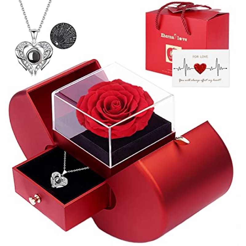 Firestyle Preserved Rose and Necklace Set