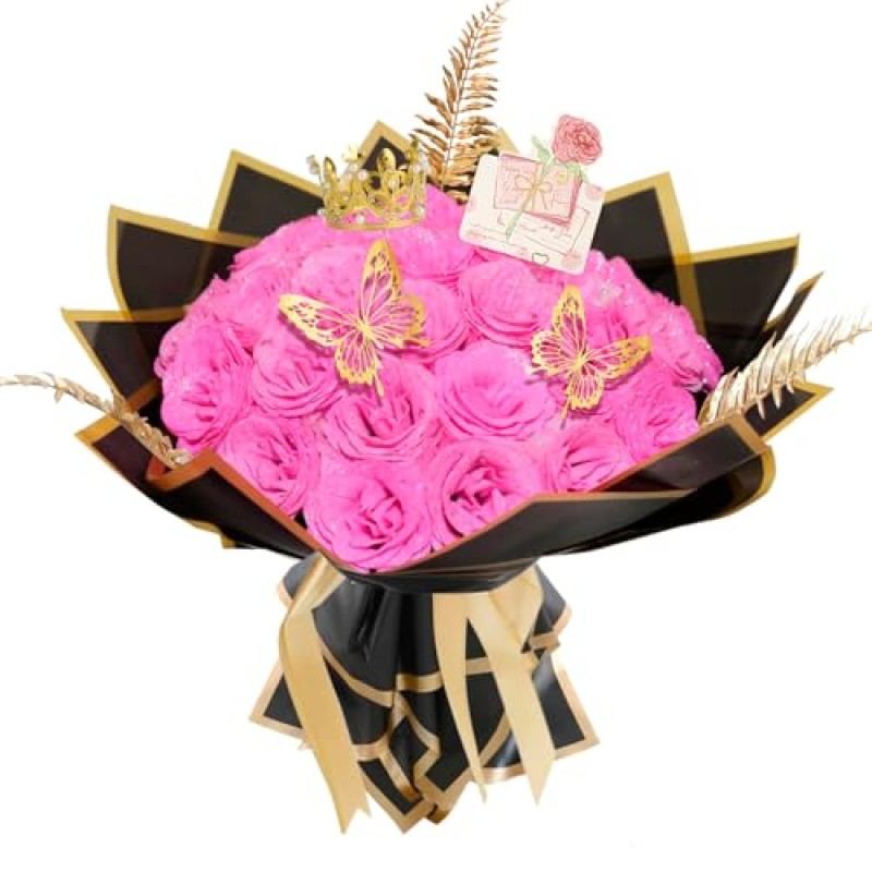 AIGOCITY Glitter Roses Bouquet