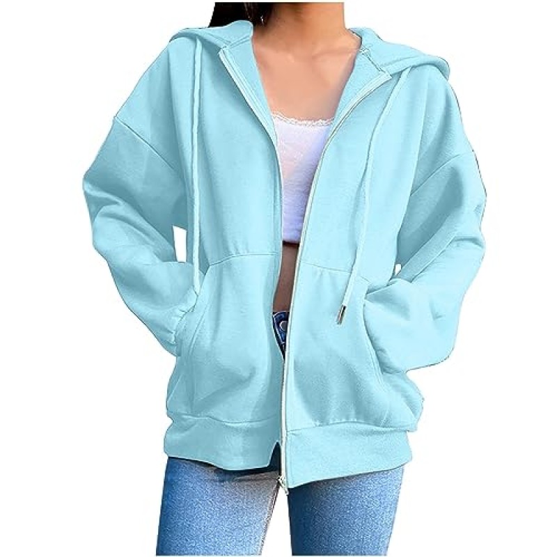 Women's Oversized Zip-Up Hoodie