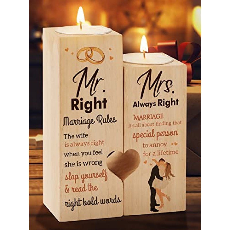 KAAYEE Wooden Candle Holder Set